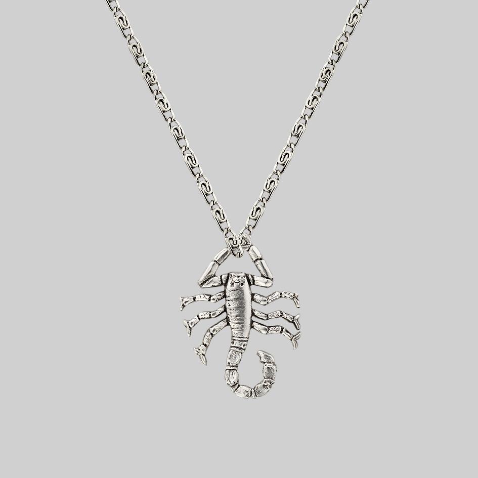 silver scorpion pendant necklace
