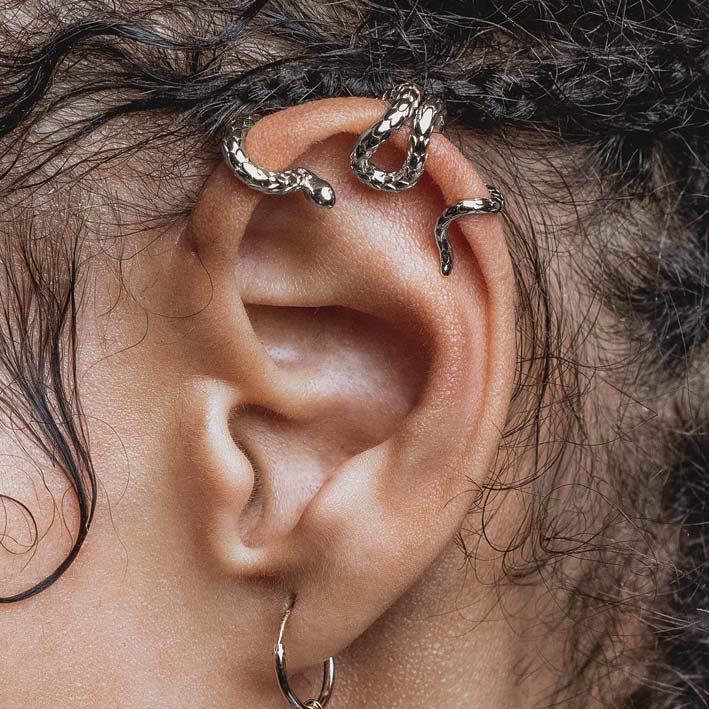 MINERVA. Snake Ear Wrap Cuff - Silver MINERVA. Snake Ear Wrap Cuff - Silver