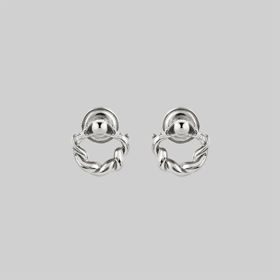 twisted snake door knocker earrings