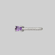 amethyst gold snake texture ring
