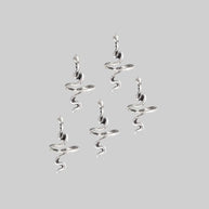 silver twisted snake hair accessories