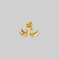 single rose gold stud earing