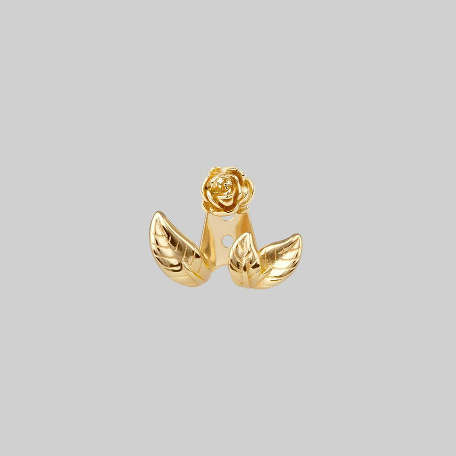 single rose gold stud earing
