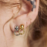 FORSAKE. Skull & Bones Door Knocker Earrings - Gold