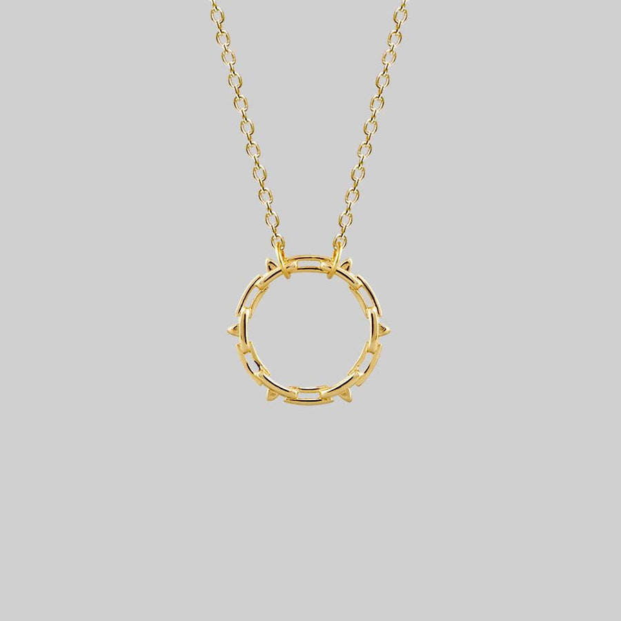 spiked chain necklace gold