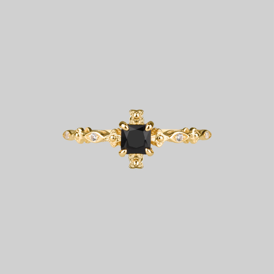 KINGDOM. Regal Black Spinel Gold Ring
