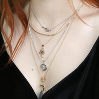 mixed metal layering necklaces