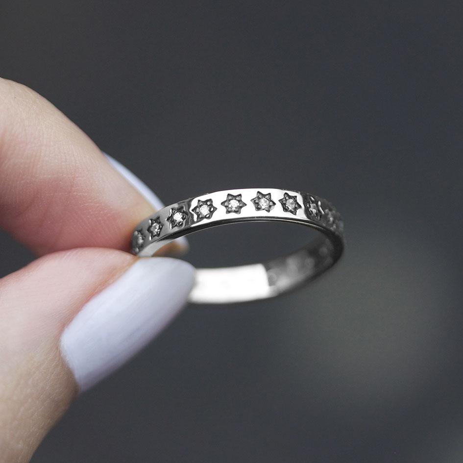 COUNTING STARS. Cubic Zirconia Silver Star Ring