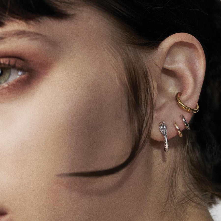 OPHIDIA. Mini Serpent Earrings - Silver sterling silver snake earrings