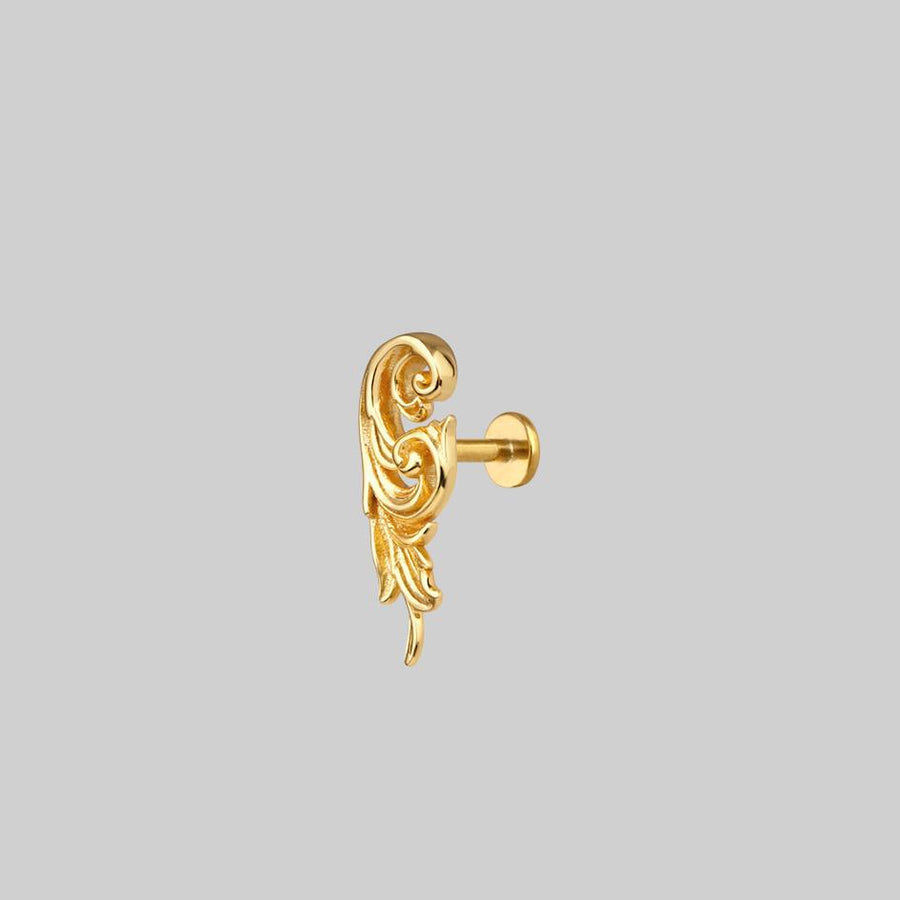 IMPERIAL. Ornate Flourish Stud Earring - Gold orante gold helix stud