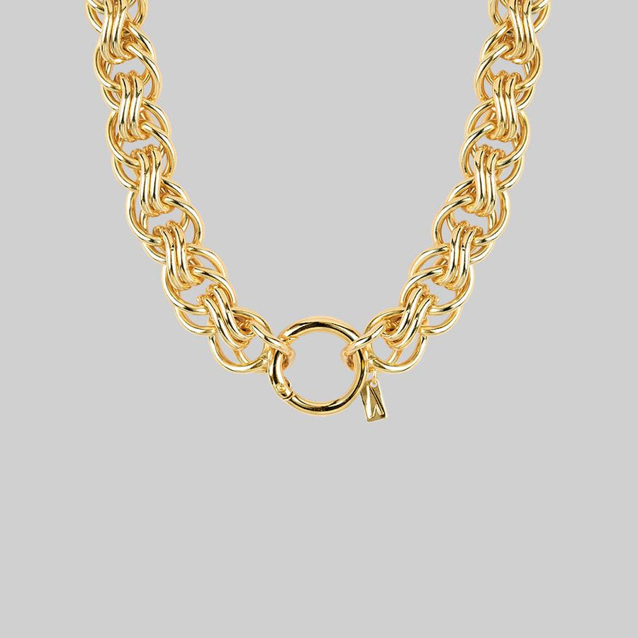 chunky wheat chain collar