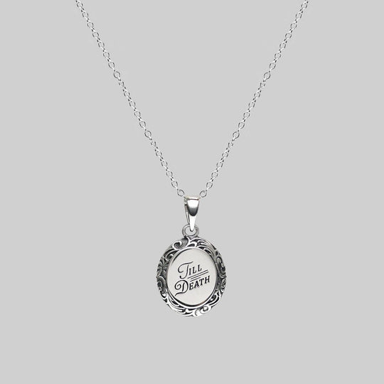 TILL DEATH. Promise Medallion Pendant Necklace