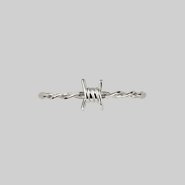 SURVIVAL. Symbolic Barbed Wire Ring - Silver – REGALROSE