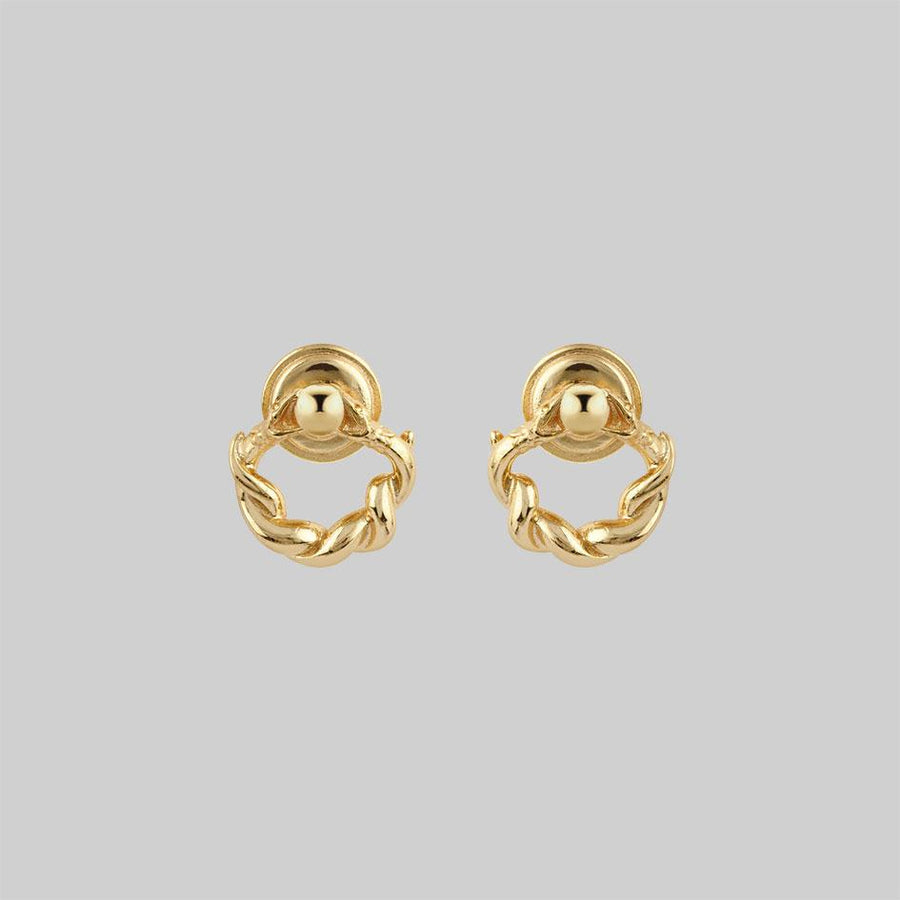 twisted snake door knocker earrings