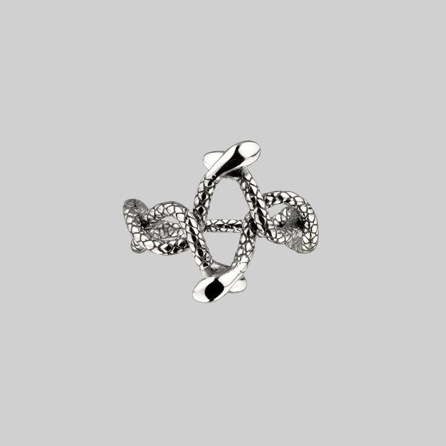 DECEIPT. Four Headed Snake Ring - Silver