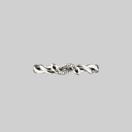 DEVISE. Double Headed Snake Twist Ring - Silver