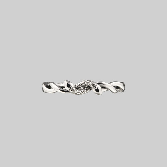 DEVISE. Double Headed Snake Twist Ring - Silver