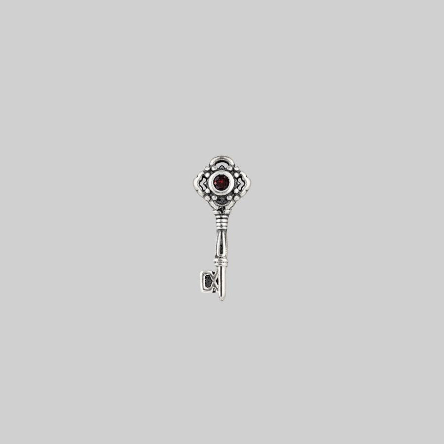TWILIGHT. Skeleton Key Stud Earring - Silver