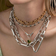 chunky silver wrap chain