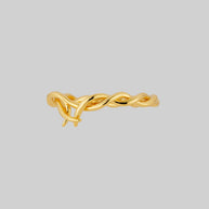 gold band ring twisted