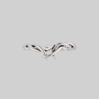 silver simple band ring