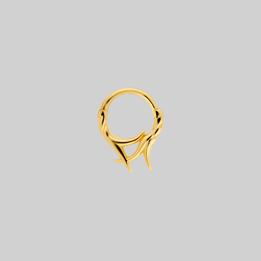 gold clicker twisted septum ring