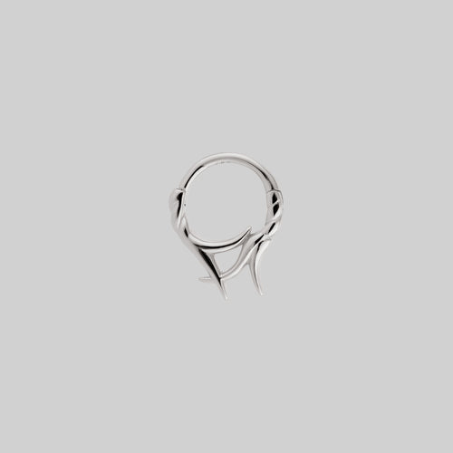 ENOKI. Tiny Mushroom Gemstone Stud Earring - Silver