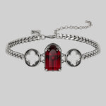 gothic cathedral window crimson glass choker silver arch