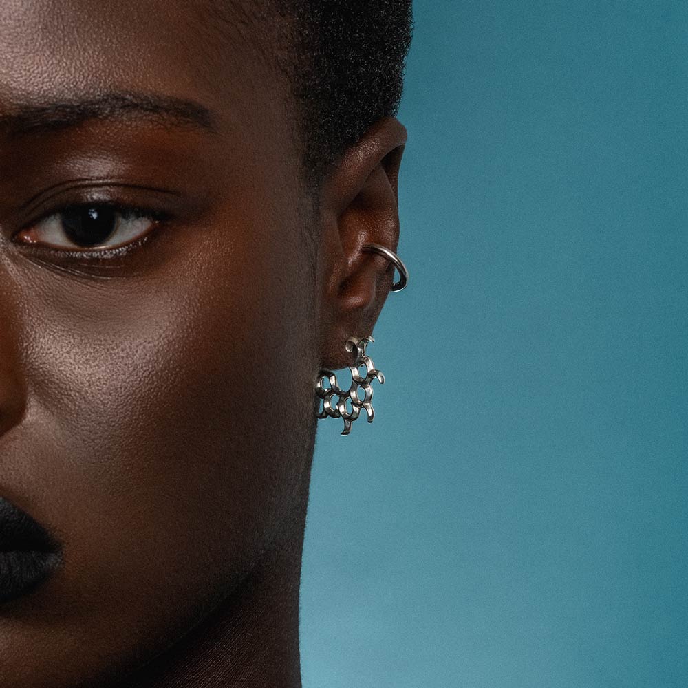 silver hoop earrings