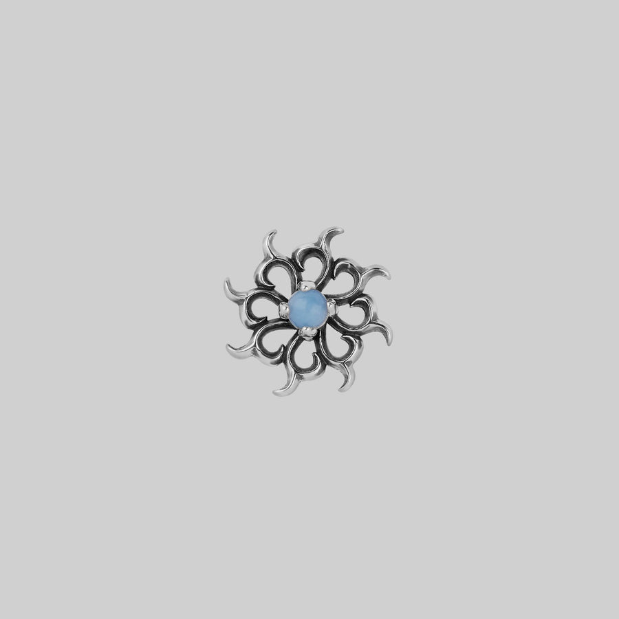 ANDROMEDA. Pinwheel Nebula Opalite Stud Earring Silver REGALROSE