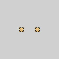 gold gothic vintage tudor stud earrings