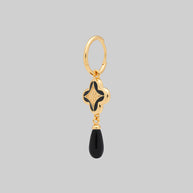 gold gothic vintage tudor hoop single earring