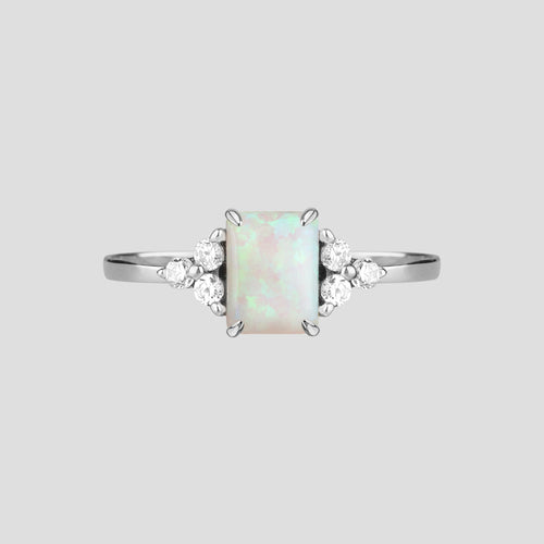 FAWN. Opal Silver Leaf Ring