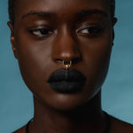 cosmic waves opalite septum clicker ring gold