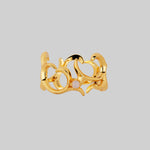 cosmic waves opalite ring gold