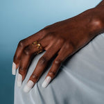 AURORA. Cosmic Waves Opalite Ring - Gold