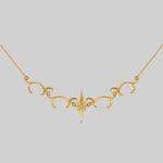 star and waves opalite necklace gold