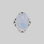 gothic galaxy opalite ring silver