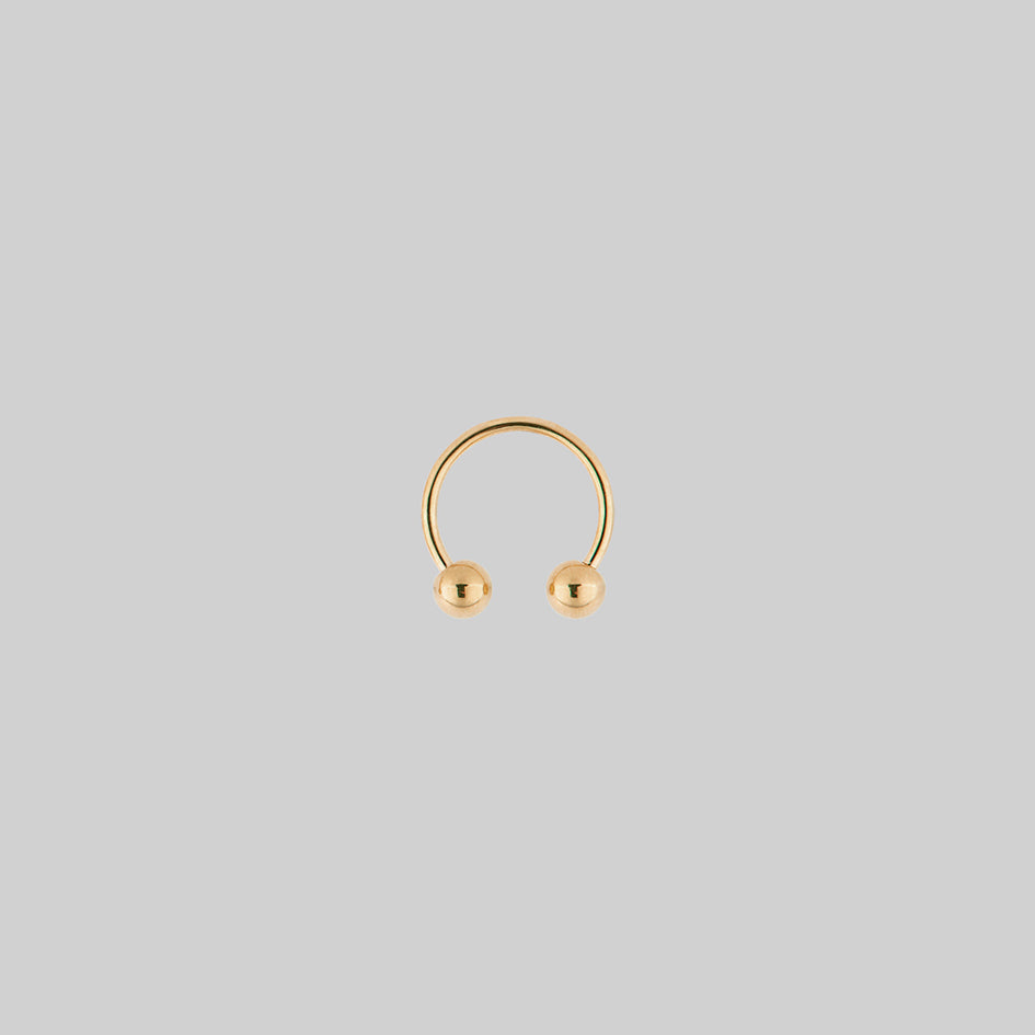 Gold titanium barbell septum ring 0.8mm x 8mm