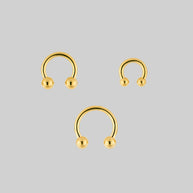 gold multipack simple earrings