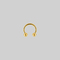 gold simple septum ring 