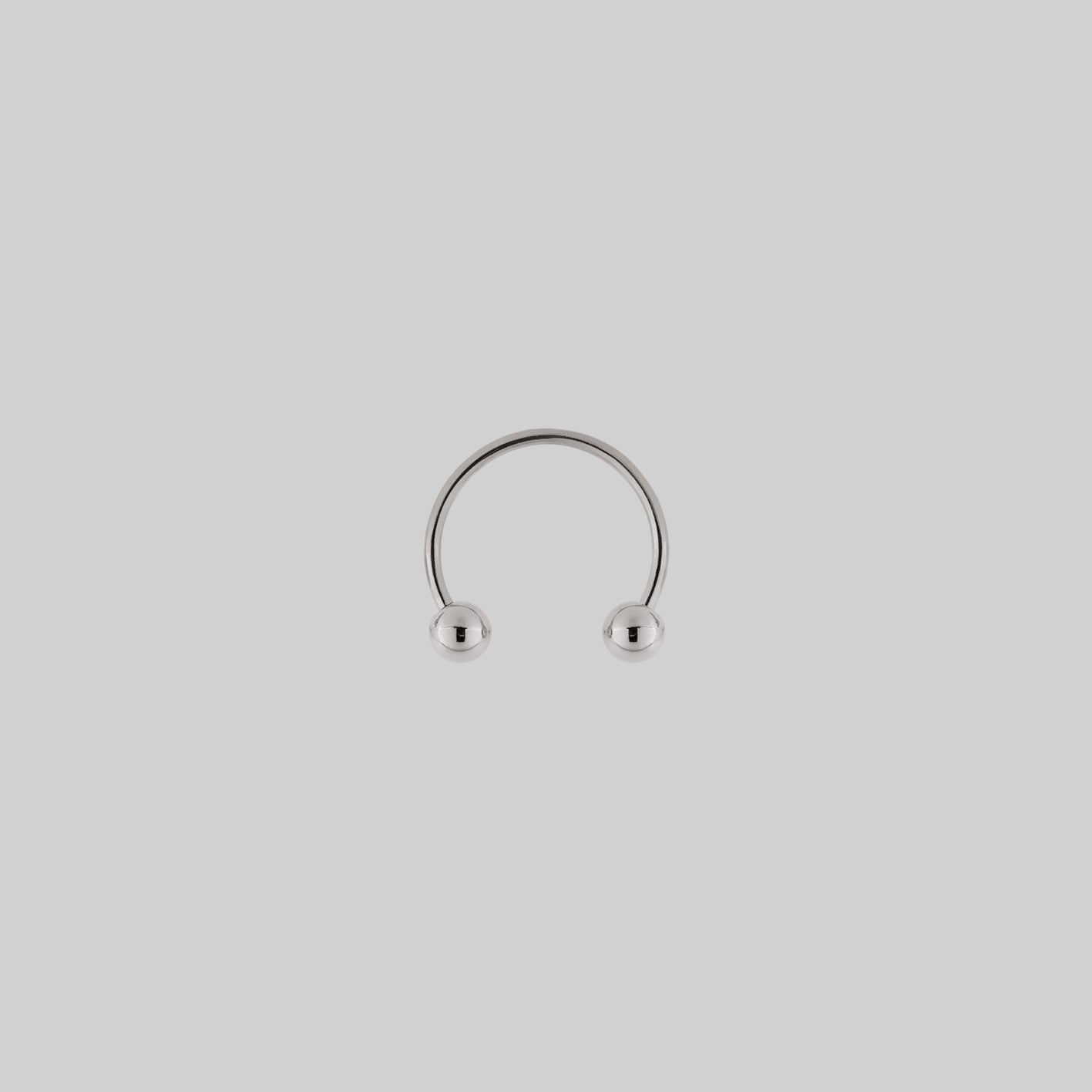 small barbell hoop earring