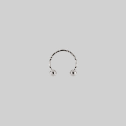 CLEO. Circular Titanium Barbell Ring - Gold