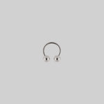 silver titanium barbell septum ring