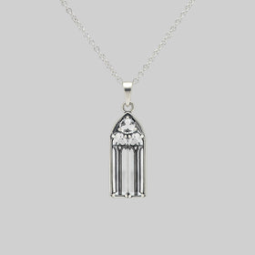 CLERESTORY. Cathedral Glass Window Necklace - Silver