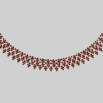 gold red gemstone vintage inspired collar necklace