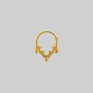 Gothic Cathedral Arch Septum Clicker Ring Gold
