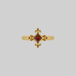 gold medieval cross ring