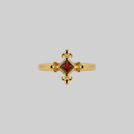 gold medieval cross ring