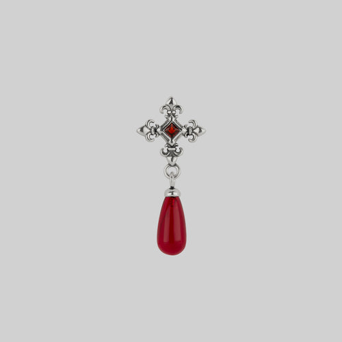 WRAITH. Silver Skeleton Hand Single Earring- Lobe/Helix